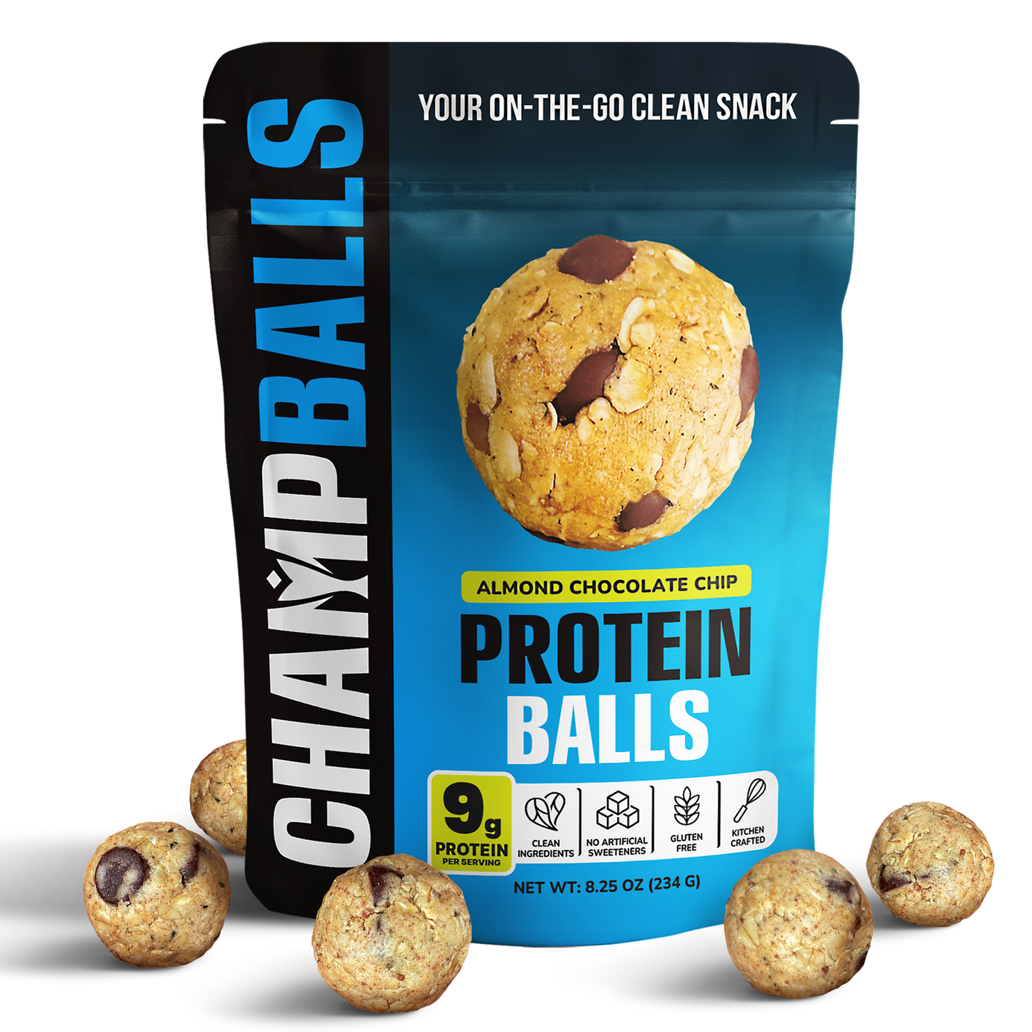 Almond Chocolate Chip Protein Balls (18 ct)