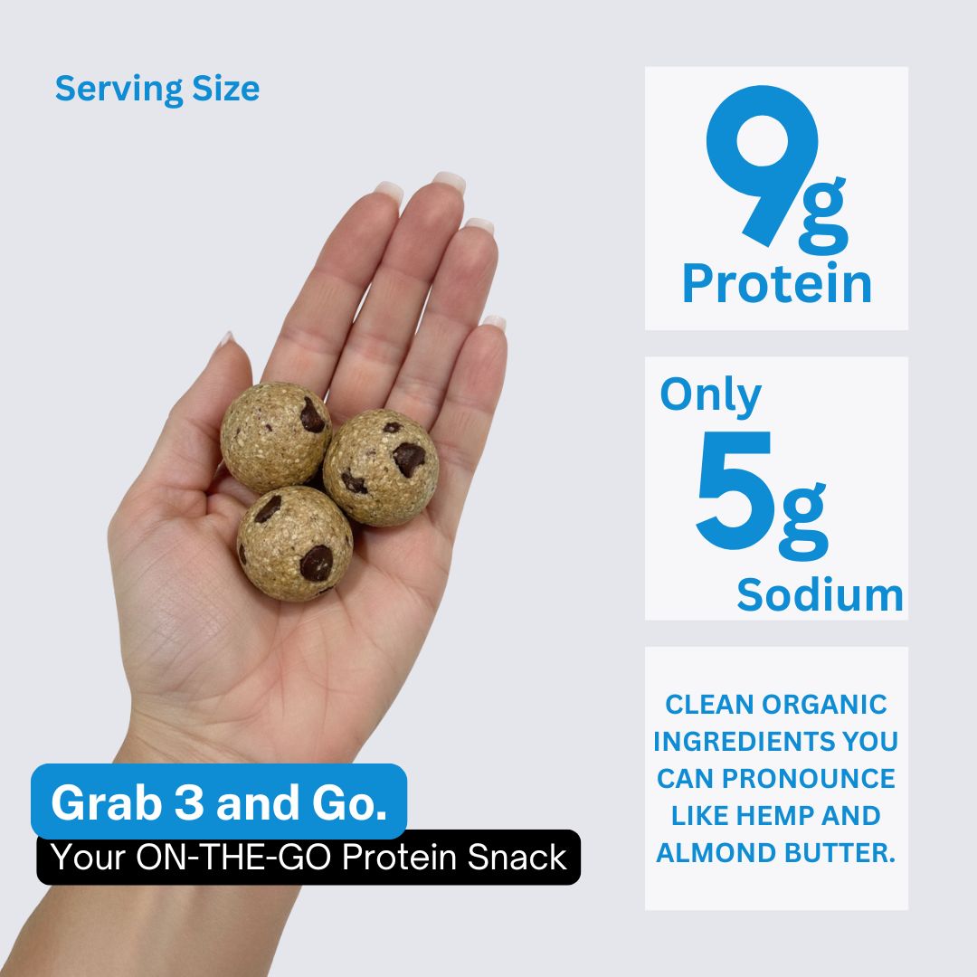 Almond Chocolate Chip Protein Balls (18 ct)